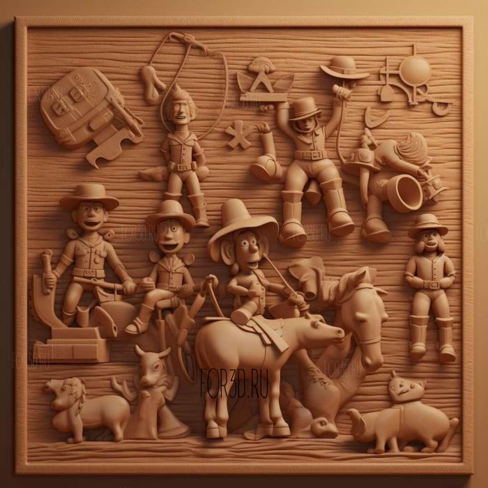 toy story 1 stl model for CNC